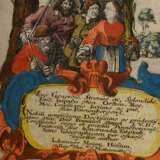 Mejer, Johannes (1606-1674) "Comitatus Pinnen Berg" (Pinneberg und Grundrissplan Krempe), color. Kupferstich, gestochen von Andreas Lorenz (Rotgießer), verso frz. beschriftet, PM 42,5x55cm, BM 54,7x65,3cm, schw… - фото 3