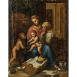 MALER/IN des 19. Jahrhundert, "Die Heiligen Maria und Elisabeth mit Christus und Johannes", - Foto 1