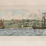 Vos, Jan Willem de (1803-1833) "Panorama des rechten Elbufers von Hamburg und Altona bis Blankenese" um 1835, color. Lithographien, Darstellungen vom Sülberg über Altona, St. Pauli bis zum Holzhafen, in Origina… - фото 12