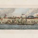 Vos, Jan Willem de (1803-1833) "Panorama des rechten Elbufers von Hamburg und Altona bis Blankenese" um 1835, color. Lithographien, Darstellungen vom Sülberg über Altona, St. Pauli bis zum Holzhafen, in Origina… - фото 18