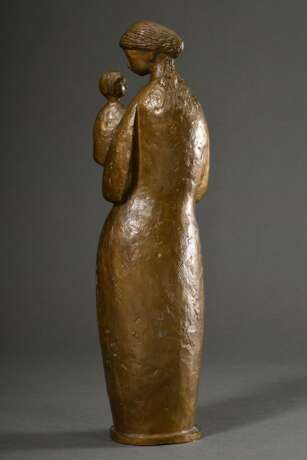 Baron, Josef (1920-2020) "Stehende Mutter Gottes mit Kind", Bronze, H. 36,5m - Foto 3