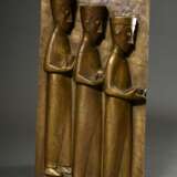Zenz, Toni (1915-2014) "Heilige Drei Könige" um 1973, Bronze, Hochrelief, Tabernakeltür, 53x24,7cm - Foto 1