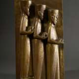 Zenz, Toni (1915-2014) "Heilige Drei Könige" um 1973, Bronze, Hochrelief, Tabernakeltür, 53x24,7cm - Foto 2