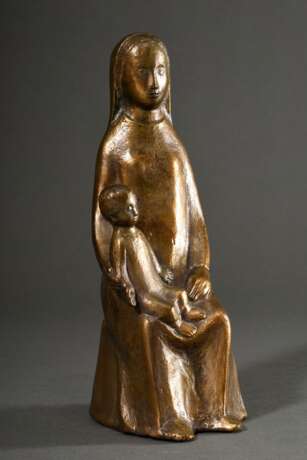 Mellmann, Walter (1910-2001) "Maria mit Kind", Bronze, H. 29,5cm - photo 1