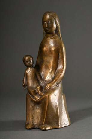 Mellmann, Walter (1910-2001) "Maria mit Kind", Bronze, H. 29,5cm - Foto 2