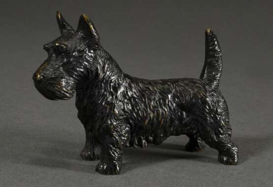 Kleine Bronze "Scotch Terrier" in feiner Ausführung, Anfang 20.Jh., 8x11x3,3cm - Foto 1