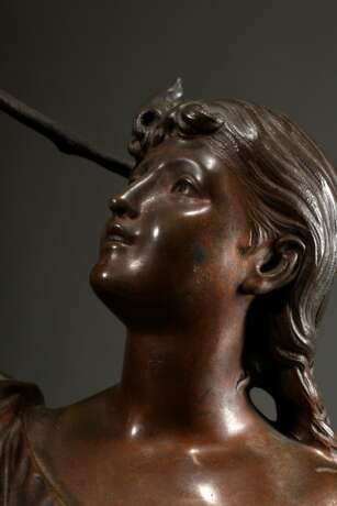 Moreau, Hippolyte François (1832-1927) "Junge Frau mit Vögeln", Bronze, u.l. sign., H. 54cm - photo 6