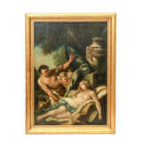 SÜDDEUTSCHER BAROCKMALER; 18. Jahrhundert: Satyr und Amor belauschen eine schlafende Nymphe. - Foto 2