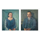 LAAGE, WILHELM (Hamburg 1868-1930 Reutlingen), Portraitpaar "Hugo und Sophie Hebsaker", - Foto 1