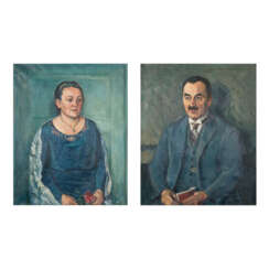 LAAGE, WILHELM (Hamburg 1868-1930 Reutlingen), Portraitpaar "Hugo und Sophie Hebsaker",