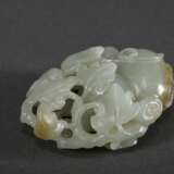 Helles Jade Toggle "Hulu Flaschenkürbisse und Schmetterling", China, 6x4,2x1,8cm - photo 2