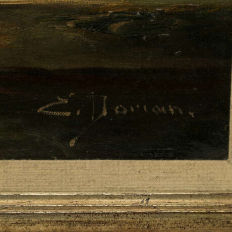 DOMAN / DAMAN, E. ? (undeutlich signiert; französ. Maler/in 19./20. Jahrhundert), "Stillleben mit Rosen und Veilchen", - photo 3