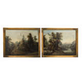 MALER des 17./18. Jahrhundert, 2 Pendants Landschaften, - photo 1