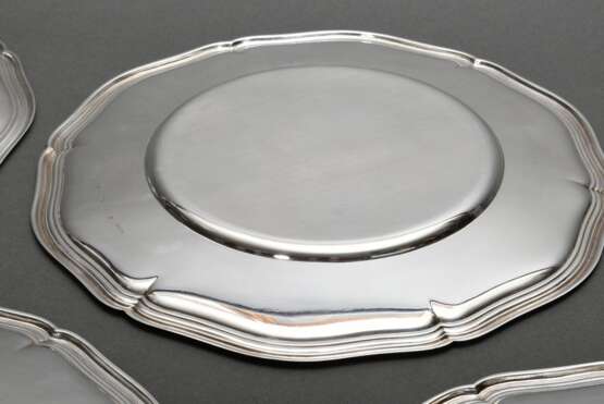 12 Platzteller mit breitem Chippendale Rand, Wilkens, Silber 835, 4964g, Ø 28cm, mit passende Schutzhüllen - фото 4