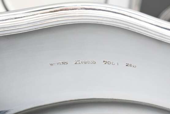 12 Platzteller mit breitem Chippendale Rand, Wilkens, Silber 835, 4964g, Ø 28cm, mit passende Schutzhüllen - фото 5