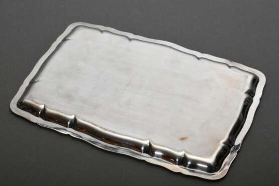 Rechteckiges Tablett mit Chippendale Rand, Wilkens & Söhne, Silber 925, 473g, 31,5x21,5cm - photo 2