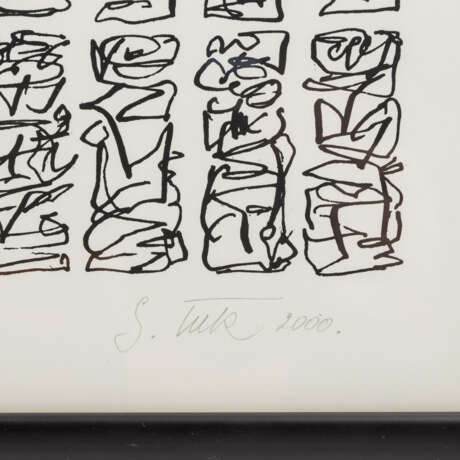 TECK, G. ? (undeutlich signiert, Künstler/in 20./21. Jahrhundert), Paar kalligraphische Kompositionen, - Foto 6