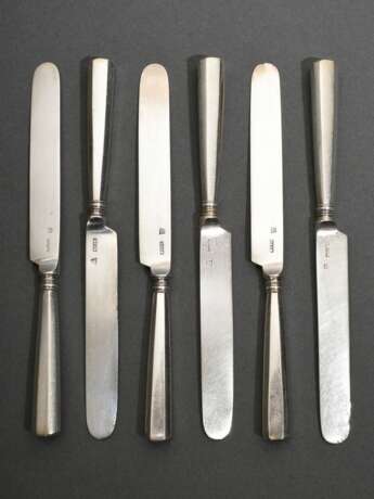 6 Hamburger Buttermesser, MZ: Viol, Hamburg 1823-1829, Silber, 203g, L. 18,4cm, z.T. Gebrauchsspuren - photo 2