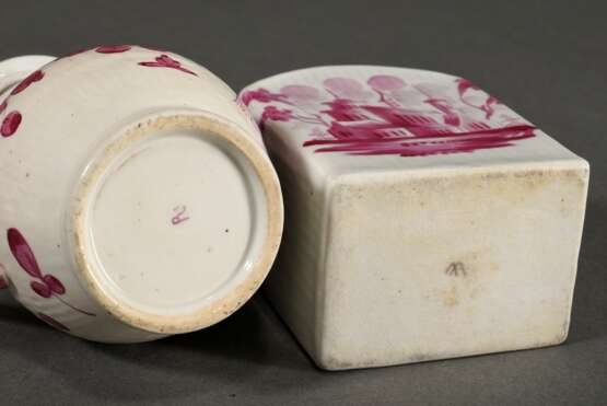 2 Diverse Teile Porzellan: Rauenstein Kännchen (H. 15cm) und Wallendorf Teedose mit (H. 13cm) - Foto 6