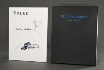 Berning, Anne (*1958) &quot;Sigmar Polke - Berliner Ballen&quot;, Siebdruck/Keramikfliese, 9/20, verso sign./num./bez., &quot;Galerie vierte Etage, Edition Nr. 12&quot;, nach einer Zeichnung Polkes von 1965, in Original …