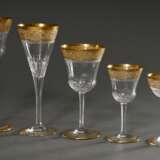 30 Saint Louis Christalerie "Thistle" Gläser: 10 Rotwein (H. 20,3cm), 7 Weißwein (H. 16,5cm), 2 Sekt (H. 20cm), 4 Likör (H. 11,6cm) und 7 Sherry (H. 13cm), 3 berieben - фото 3