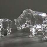 4 Diverse Teile Glas und Kristall "Eisbären", 2x Skandinavien mit eingeschmolzenen Silber Folien, 2x signiert "Nachtmann", H. 6,6-12cm - Foto 5