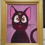Cat Moon from Sailor Moon масло на картоне Oil painting Contemporary art Byelorussia 2021 - photo 2