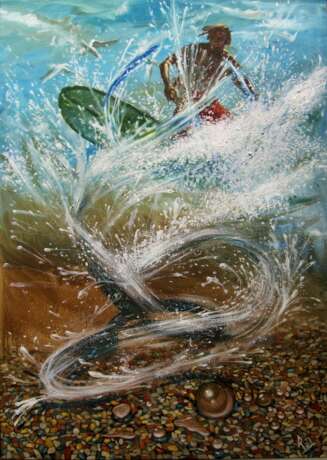 WATER MOVEMENT Öl auf Leinwand Surrealismus Romanticism Ukraine 2024 - Foto 1