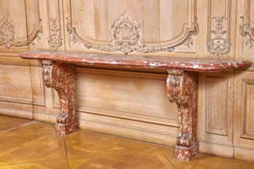 LARGE CONSOLE en marbre rouge du Langued …