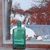 "Green melancholy" масло на доске Oil paint Neo-impressionism Still life Ukraine 2023 - photo 1