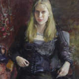"Stranger" Canvas Oil Neo-impressionism Портрет женский Ukraine 2023 - photo 2