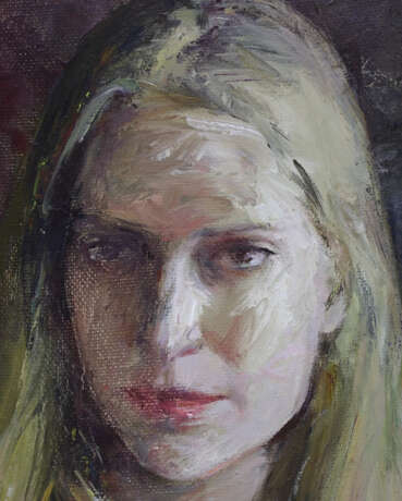 "Stranger" Canvas Oil Neo-impressionism Портрет женский Ukraine 2023 - photo 6