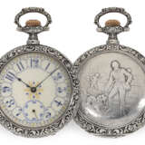 Pocket watch: magnificent Art Nouveau relief pocket watch by… - photo 1