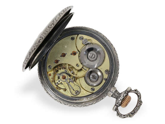 Pocket watch: magnificent Art Nouveau relief pocket watch by… - photo 2