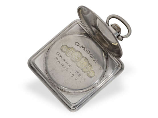 Taschenuhr: seltene quadratische Taschenuhr von Omega, vermu… - Foto 3