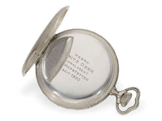 Pocket Watch: rare Longines Art Nouveau pocket watch with rel… - photo 4