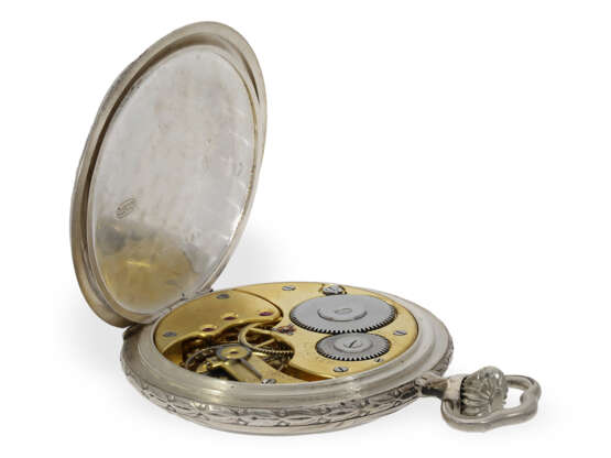 Pocket Watch: rare Longines Art Nouveau pocket watch with rel… - фото 5