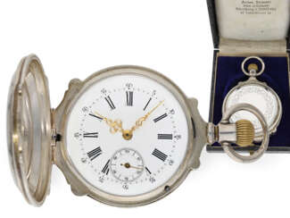 Taschenuhr: ungewöhnliches, schweres Wippenchronometer für d…