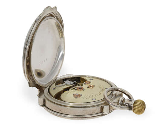 Taschenuhr: ungewöhnliches, schweres Wippenchronometer für d… - Foto 4