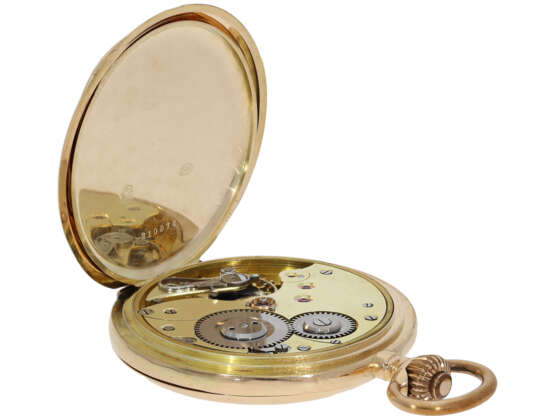 Taschenuhr: Goldsavonnette um 1910, System Glashütte… - Foto 4