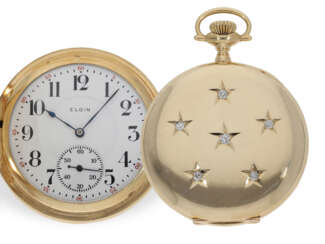 Pocket watch: exceptional American gold hunting case watch se…