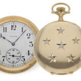 Pocket watch: exceptional American gold hunting case watch se… - фото 1