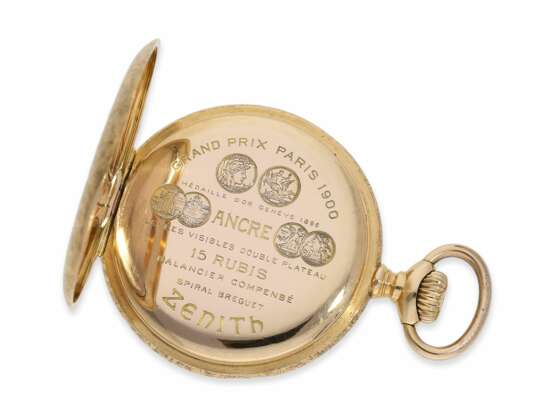 Pocket watch: exceptionally magnificently engraved Zenith poc… - photo 3