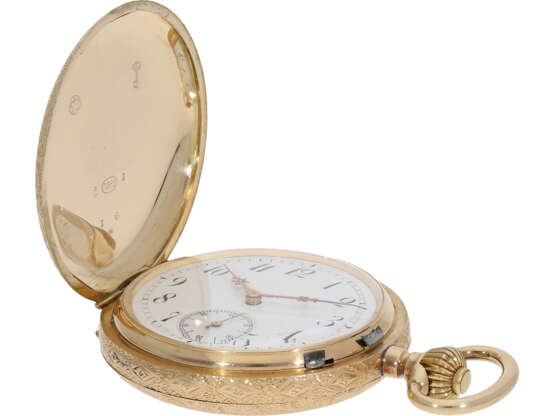 Pocket watch: gold splendour hunting case watch "System Glash… - фото 5