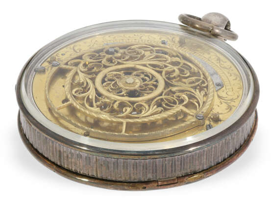 Pocket watch: unusual, both sides glazed large verge watch, c… - photo 3