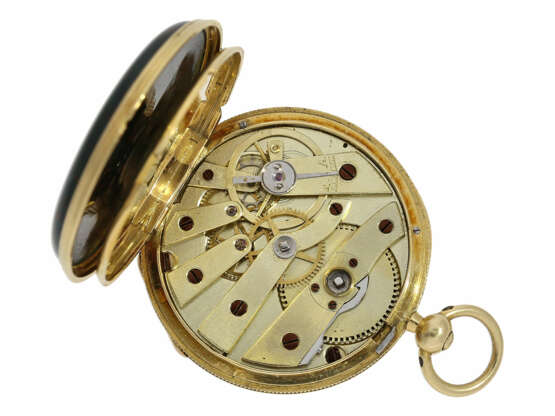Pocket watch: exquisite miniature lepine with jasper case, or… - photo 4