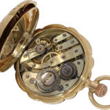 Taschenuhr: Gold/Emaille Prunksavonnette mit Diamantbesatz,… - Foto 4