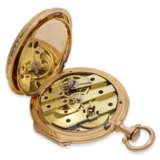 Taschenuhr: exquisite "Louis XV" Gold/Emaille-Spindeluhr mit… - Foto 5
