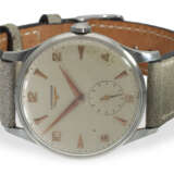 Armbanduhr: große Longines Ref. 7090 in Stahl, ca. 1950, mit… - Foto 2