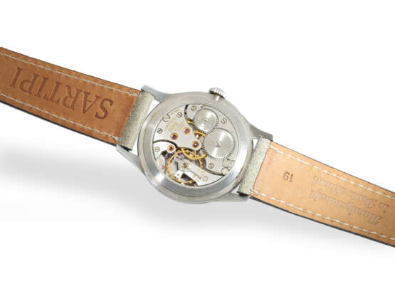Armbanduhr: große Longines Ref. 7090 in Stahl, ca. 1950, mit… - Foto 3